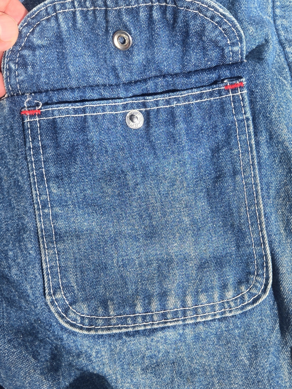 Vintage Big Ben By Wrangler Blue Denim Jacket with Dark Contrast Collar - Picture 8 of 10
